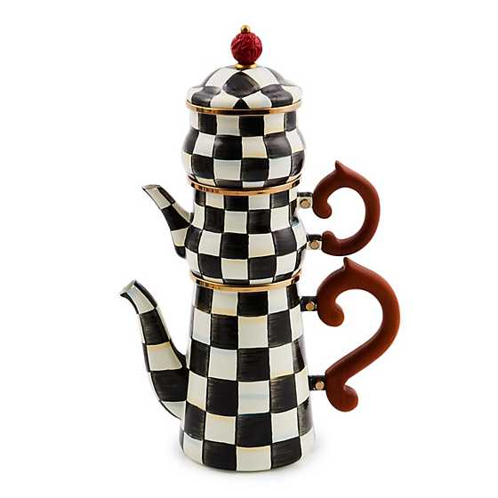 MacKenzie-Childs Courtly Check Stackable Coffee Set