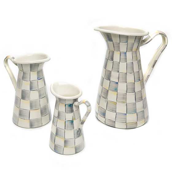 MacKenzie-Childs Sterling Check Medium Practical Pticher