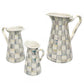 MacKenzie-Childs Sterling Check Medium Practical Pticher