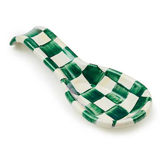 MacKenzie-Childs Emerald Check Spoon Rest