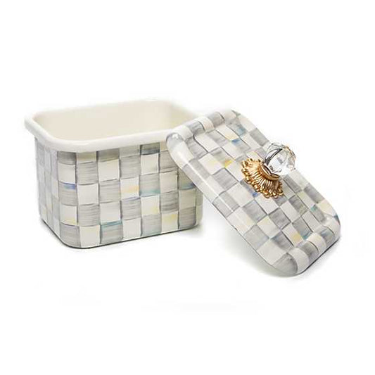 MacKenzie-Childs Sterling Check Recipe Box