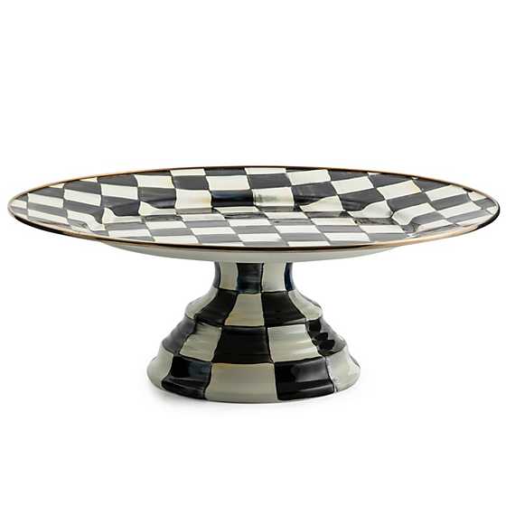 MacKenzie-Childs Courtly Check Small Pedestal Platter