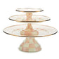 MacKenzie-Childs Rosy Check Large Pedestal Platter