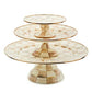 MacKenzie-Childs Mocha Check Small Pedestal Platter