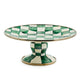 Emerald Check Mini Pedestal Platter