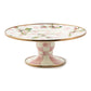 MacKenzie-Childs Wildflowers Pink Mini Pedestal Platter