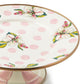 MacKenzie-Childs Wildflowers Pink Mini Pedestal Platter