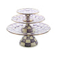 Violet Check Mini Pedestal Platter
