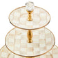 MacKenzie-Childs Mocha Check Three Tier Sweet Stand