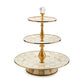 MacKenzie-Childs Mocha Check Three Tier Sweet Stand