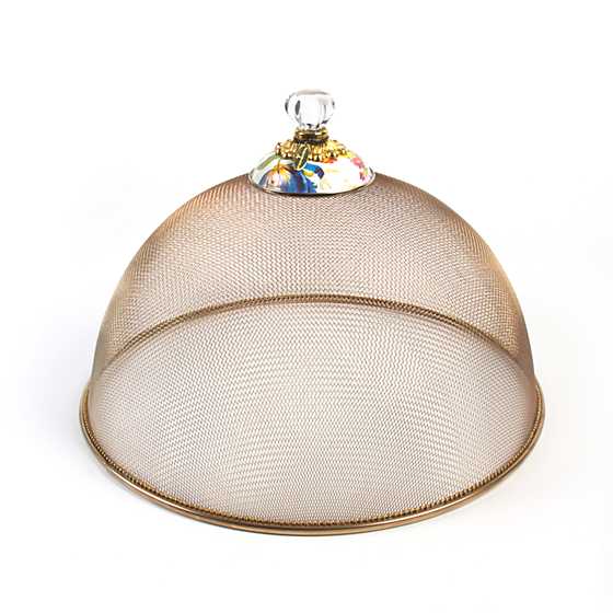 MacKenzie-Childs White Flower Market Large Mesh Dome