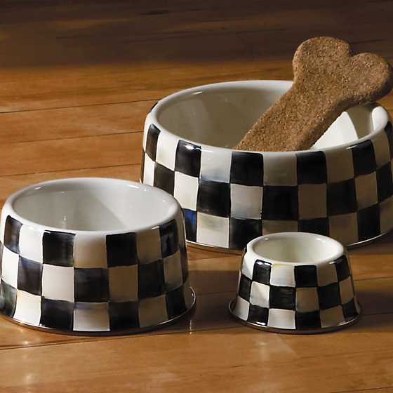 MacKenzie-Childs Courtly Check Medium Pet Dish