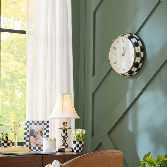 Courtly Check School Wall Clock