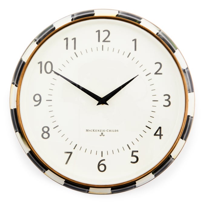 Courtly Check School Wall Clock