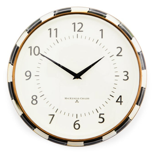 Courtly Check School Wall Clock