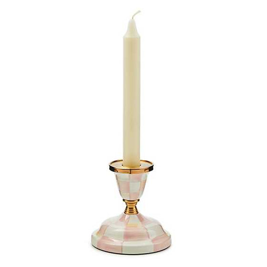 MacKenzie-Childs Rosy Check Short Candlestick