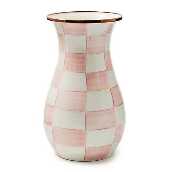 MacKenzie-Childs Rosy Check Tall Vase