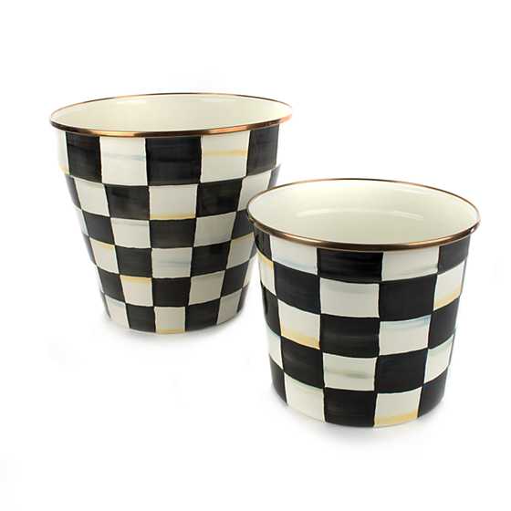 mackenzie childs planter pot MacKenzie-Childs Courtly Check Extra Large Garden Pot – Kiki's Decor & More