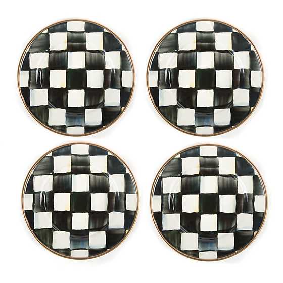 MacKenzie-Childs Courtly Check Appetizer Plates, Set of 4