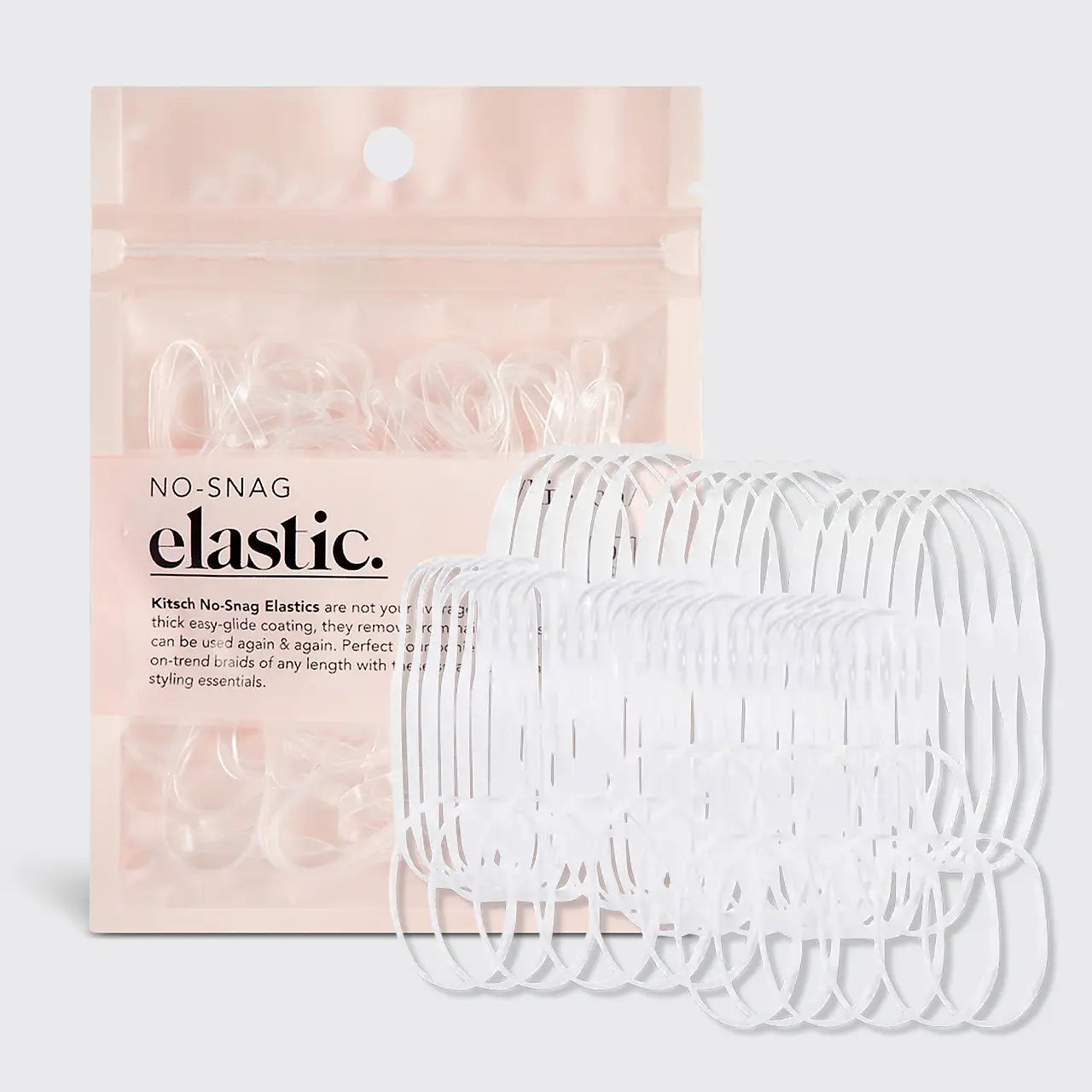 KITSCH No-Snag Elastic 100 Pc - Clear