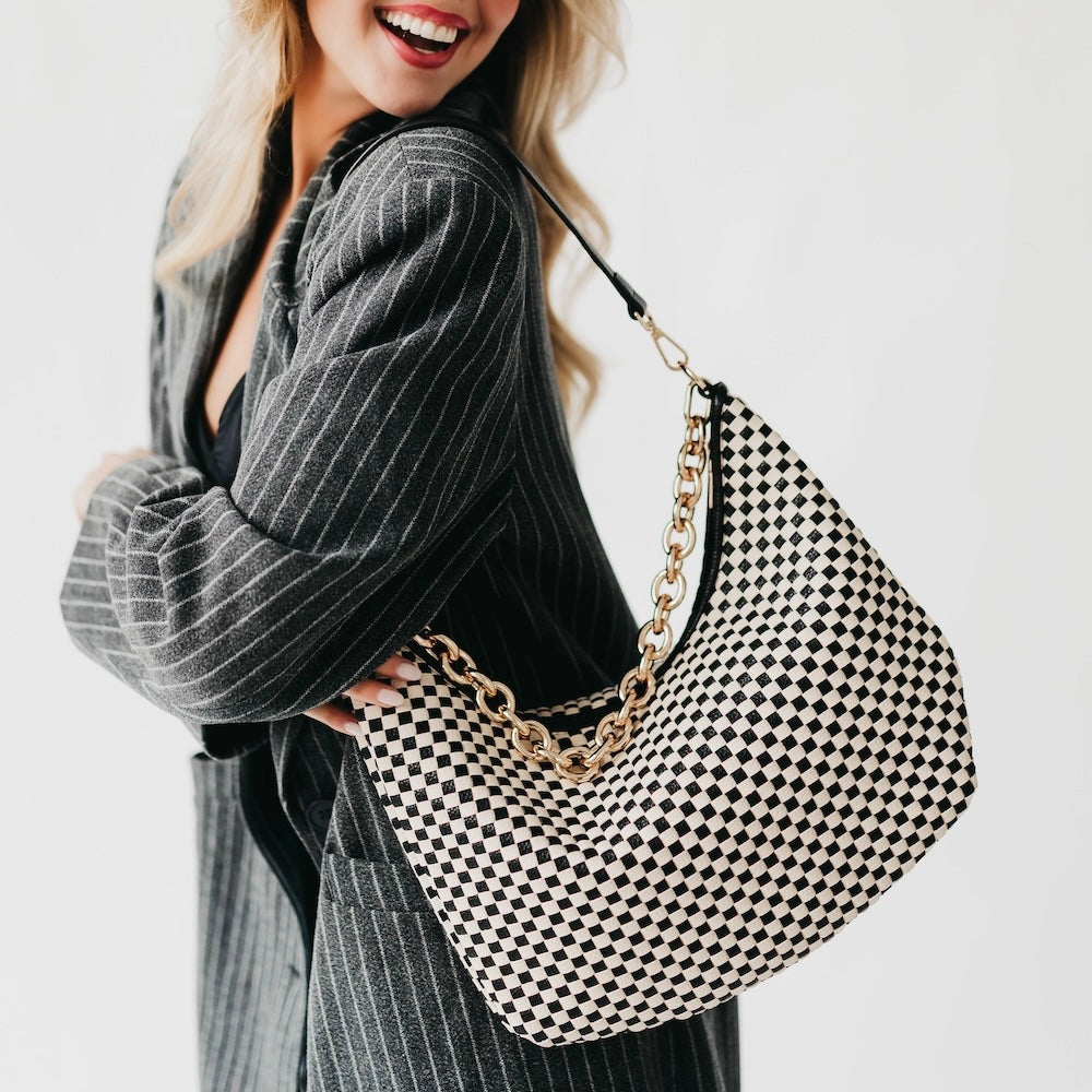 Slouchy Woven Shoulder Bag