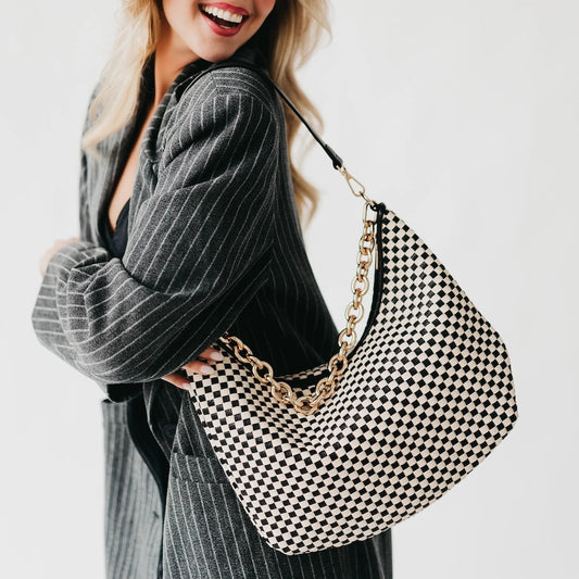 Slouchy Woven Shoulder Bag
