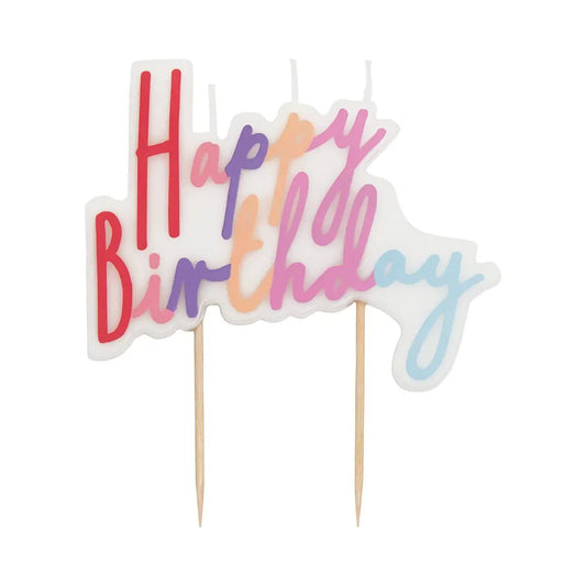 Pastel Happy Birthday Candles
