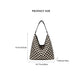 Checkered Hobo Tote Bag