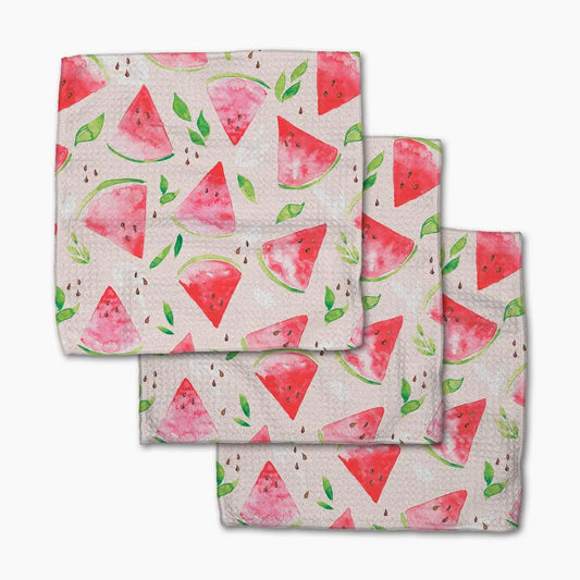 Geometry Watermelon Slice Dishcloth Set