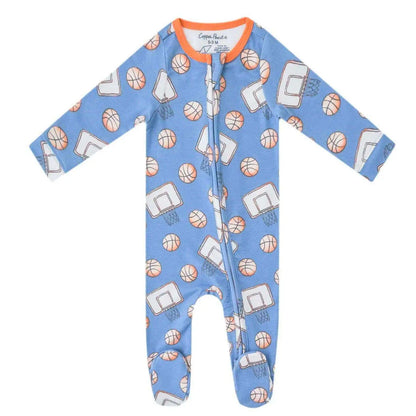 Copper Pearl Zip-Up Footie Pajama - Dunk