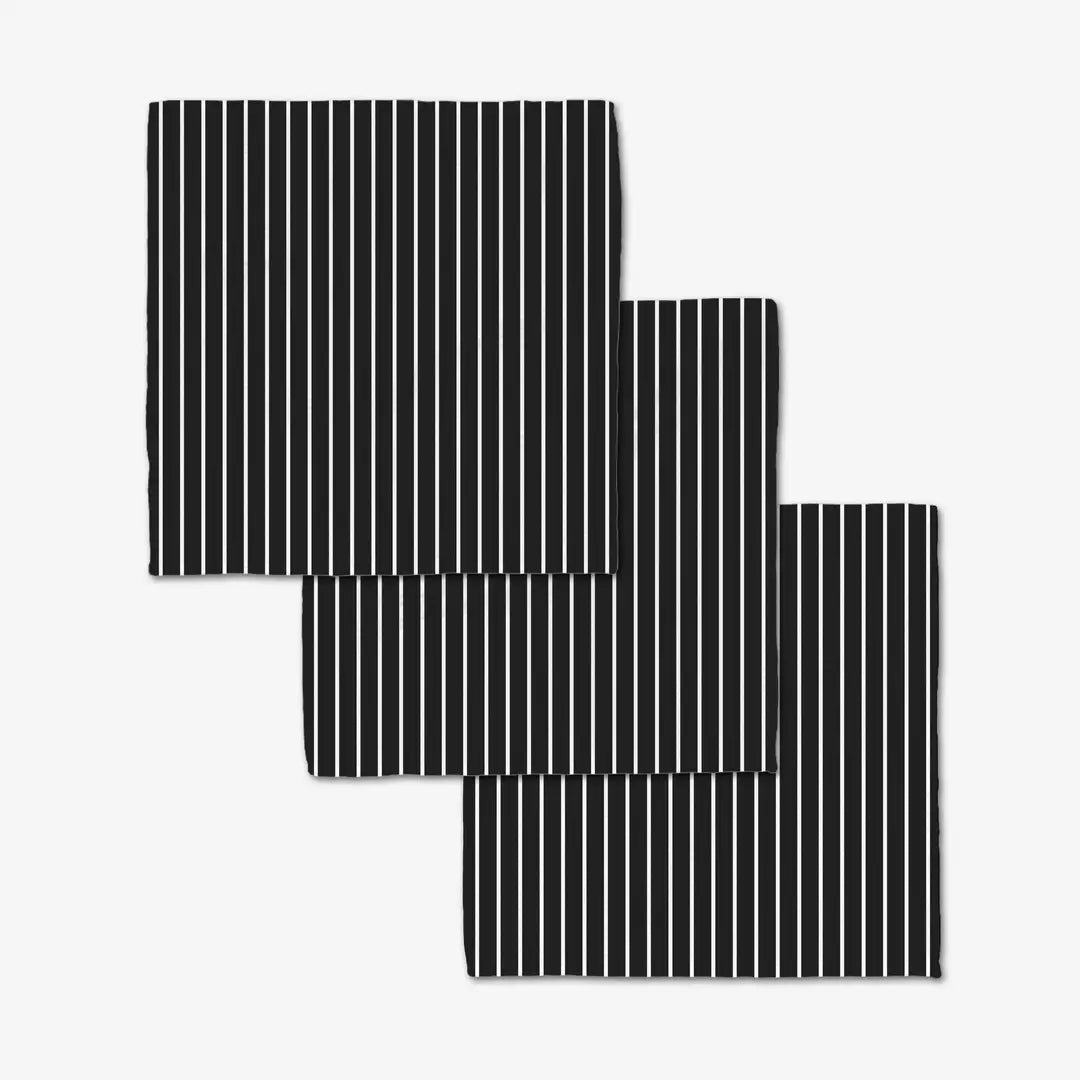 Geometry Black Linen