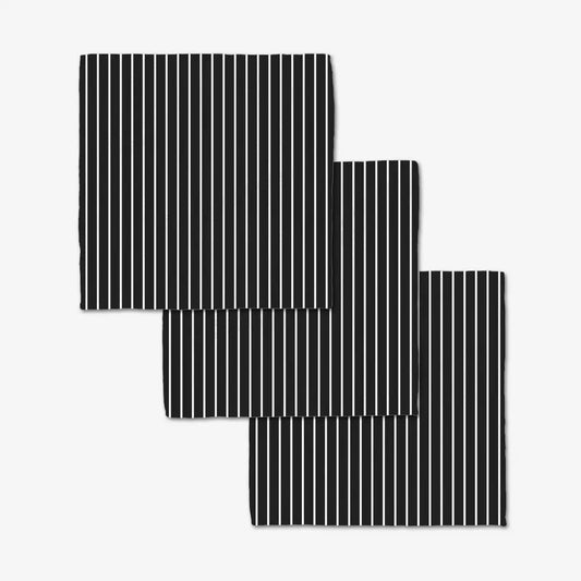 Geometry Black Linen