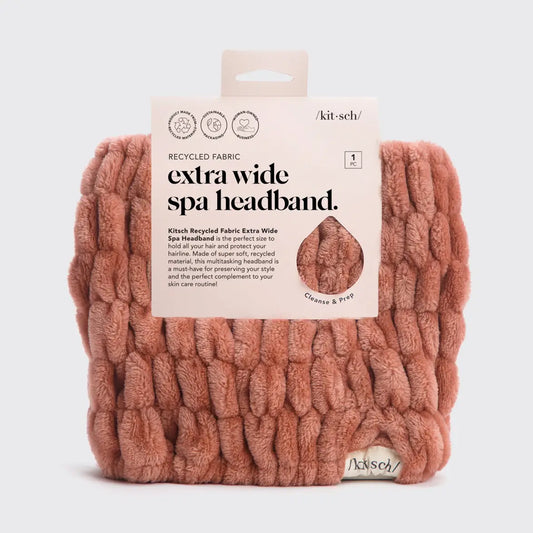 KITSCH Extra Wide Spa Headband - Dusty Rose