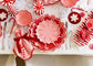 Coton Colors Provence Candy Cane Scallop Salad Plate