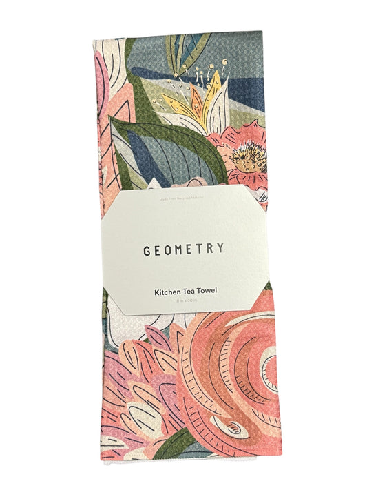 Geometry Flower Explosion Tea Towel