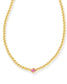 KENDRA SCOTT Abbie Gold Beaded Necklace in Azalea Illusion