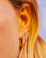 KENDRA SCOTT Addison Gold Crystal Single Huggie Earring in White CZ
