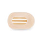 TELETIES Almond Beige Small Flat Round Clip