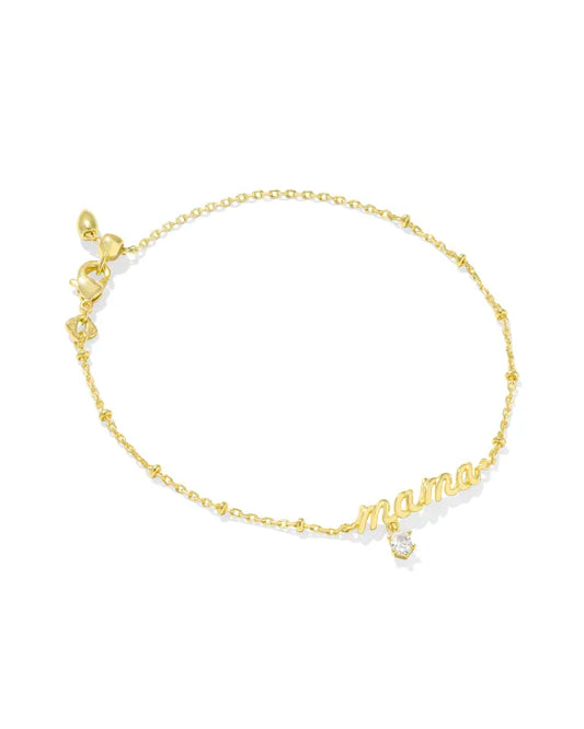 KENDRA SCOTT Mama Gold Crystal Delicate Chain Bracelet