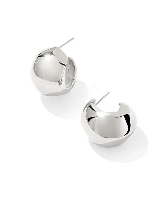 KENDRA SCOTT Kaitlin Silver Hoop Earrings