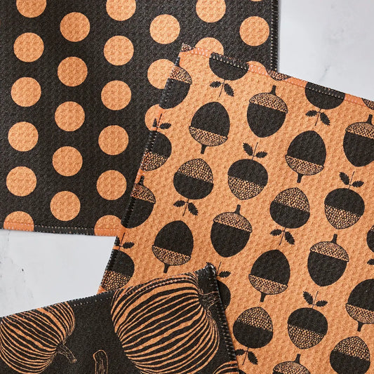 Geometry  Autumn Noir Dishcloth Set
