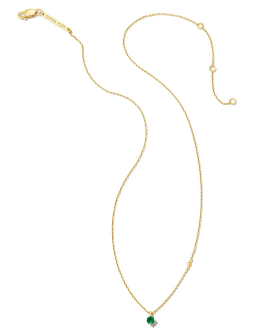 KENDRA SCOTT Maisie 18k Gold Vermeil Pendant Necklace in Green Onyx