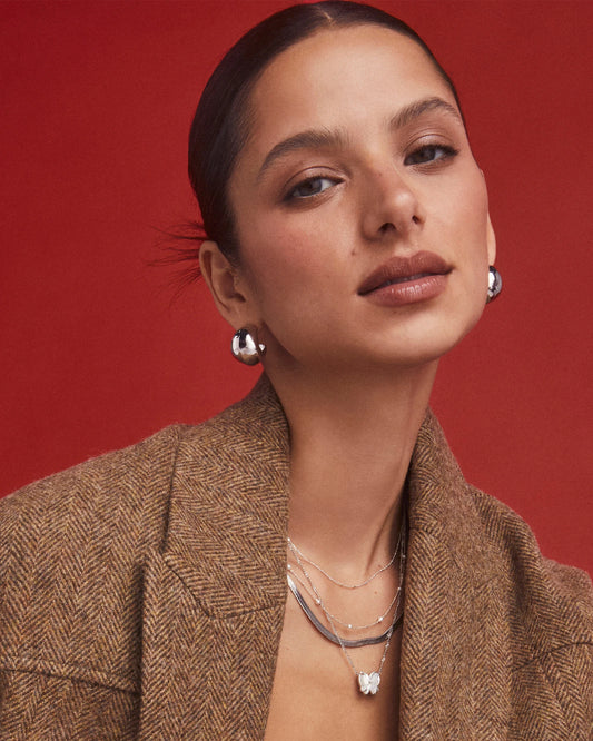 KENDRA SCOTT Kaitlin Silver Hoop Earrings