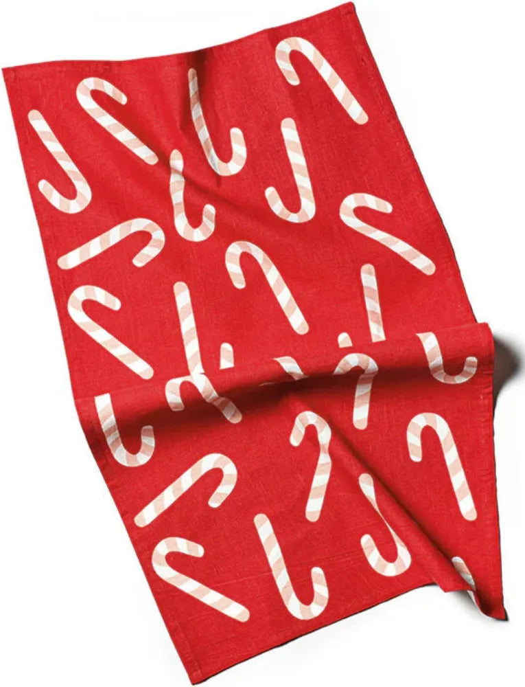 Coton Colors Red Candy Cane Large Hand Towel