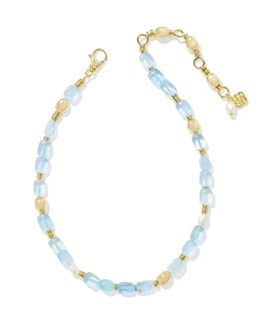 KENDRA SCOTT Melody Gold Beaded Strand Necklace in Freshwater Culture