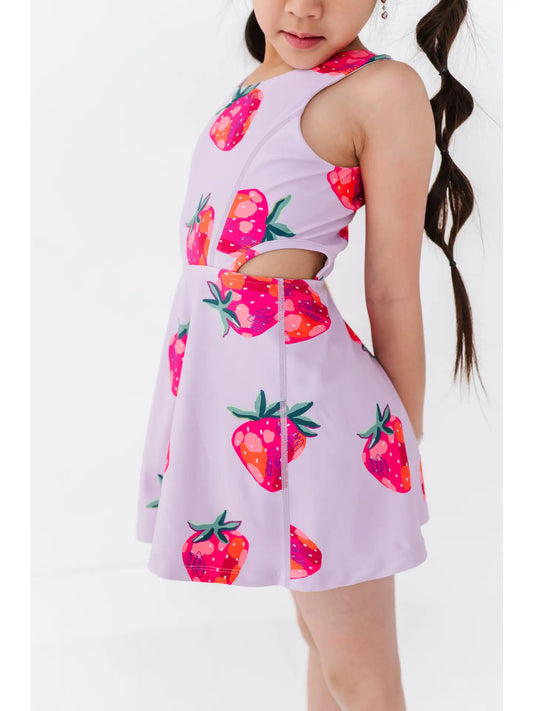 Strawberries Open Sides Dress (with Detached Shorts!)