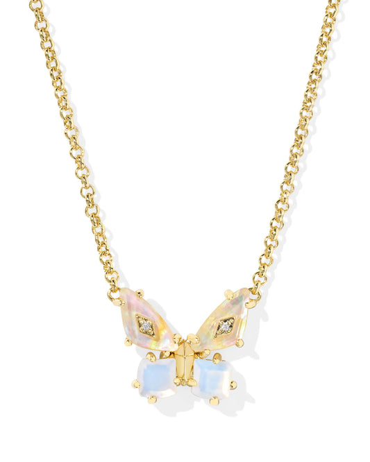 KENDRA SCOTT Bianca Butterfly Gold Short Pendant Necklace