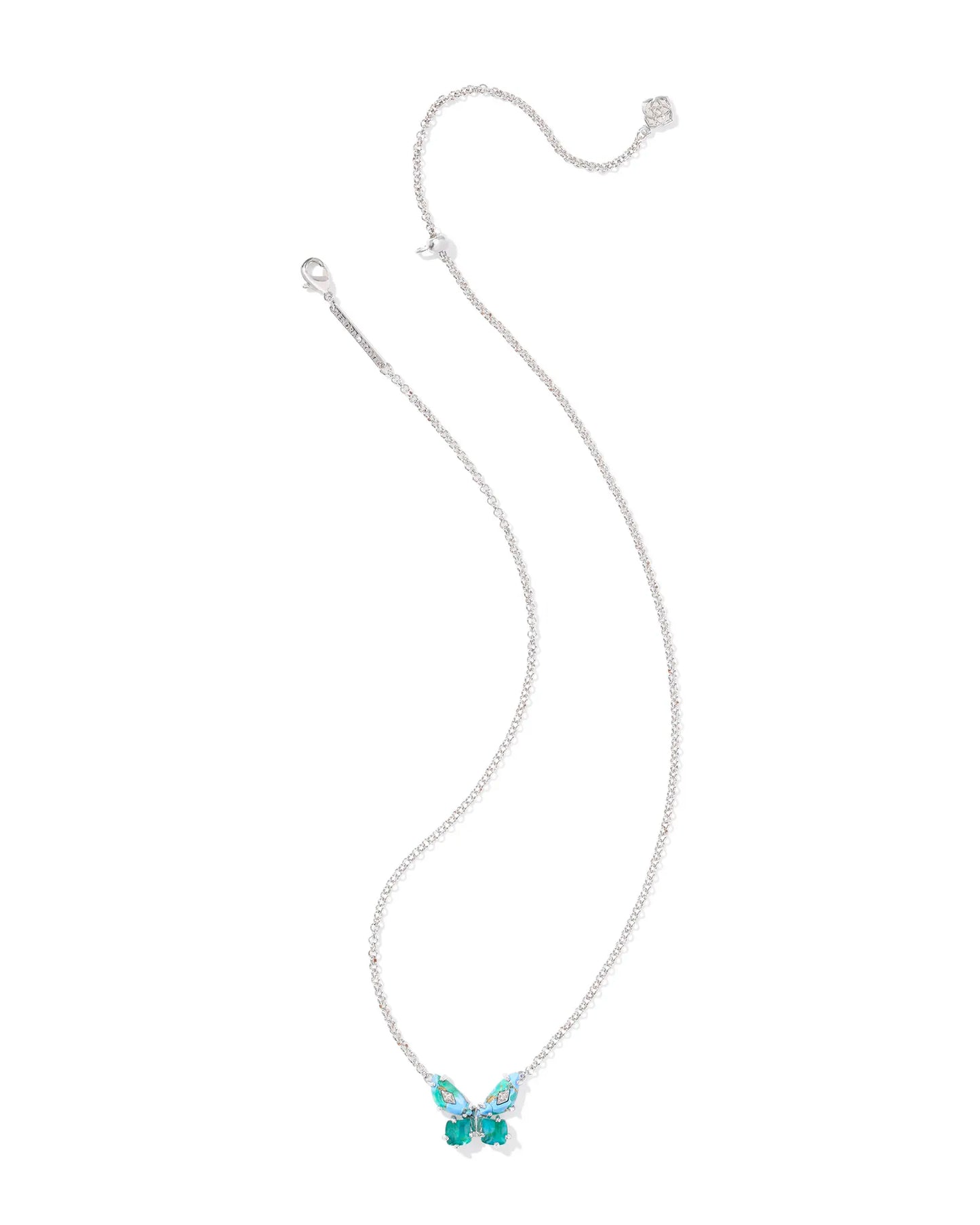 KENDRA SCOTT Bianca Butterfly Silver Short Pendant Necklace