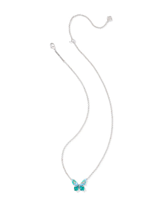 KENDRA SCOTT Bianca Butterfly Silver Short Pendant Necklace