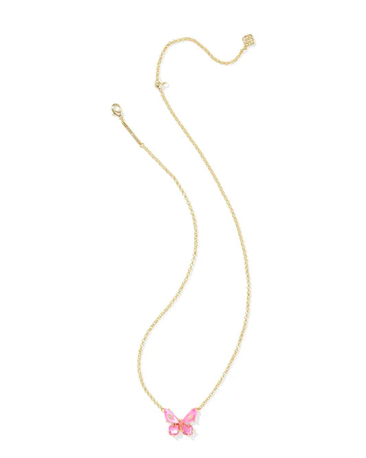 KENDRA SCOTT Bianca Butterfly Gold Short Pendant Necklace